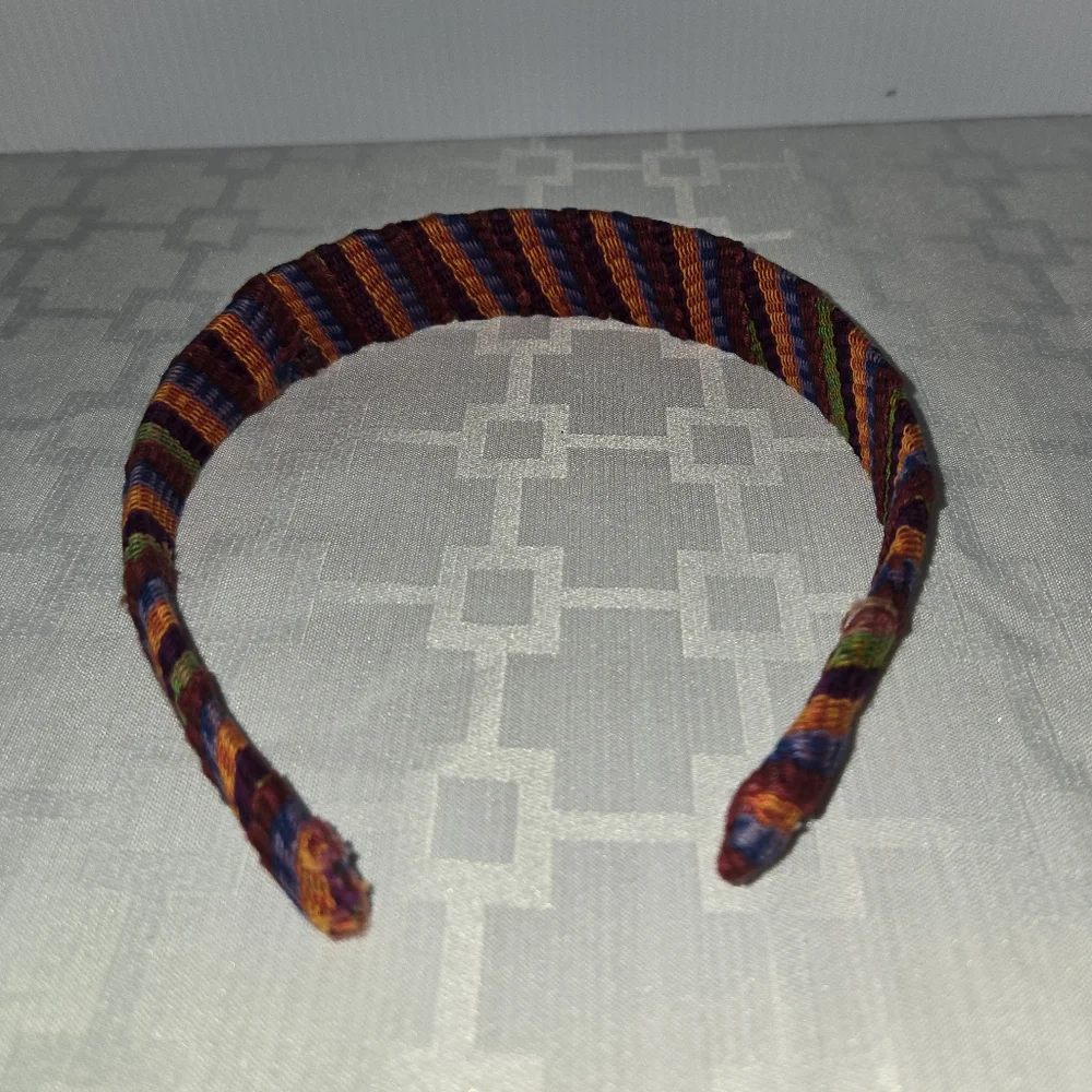 Multicolored Fabric Covered Headband, Excellent Like New Condition